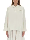 Baum Und Pferdgarten Jeanne Long-sleeve Polo Shirt In White
