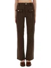 Baum Und Pferdgarten Pinstripe Wide Leg Jeans In Brown
