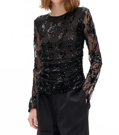 Baum Und Pferdgarten Jenine Sequin Top In Black