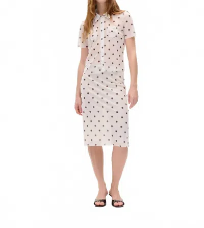 Baum Und Pferdgarten Jessika Fitted Midi Skirt In Egret Ceme Dot In Multi