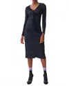 Baum Und Pferdgarten Jezelle Midi Dress In Black In Blue