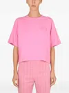 Baum Und Pferdgarten Jian Embroidered Organic Cotton Boxy Top In Pink