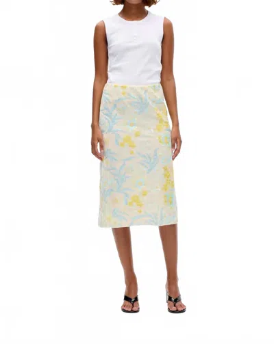Baum Und Pferdgarten Jolette Midi Skirt In Ivory/yellow