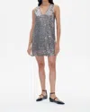 Baum Und Pferdgarten Jolietta Sequined Mini Dress In Silver