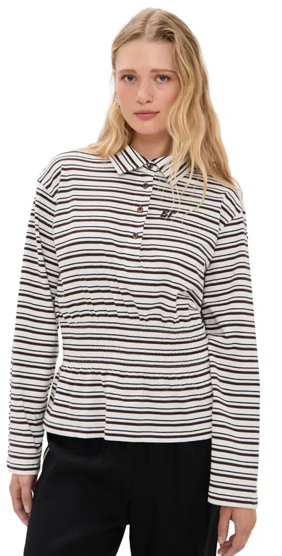 Baum Und Pferdgarten Josefin Tee Coffee Bean Stripe In Gray