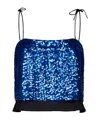 Baum Und Pferdgarten Jovana Sequinned Crop Top In Blue