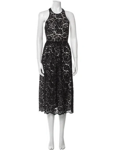 Pre-owned Baum Und Pferdgarten Lace Pattern Long Dress In Black