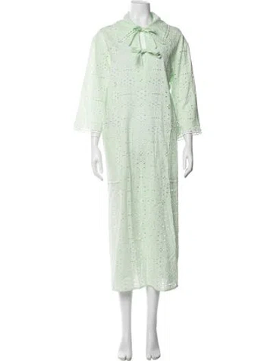 Pre-owned Baum Und Pferdgarten Lace Pattern Long Dress In Green