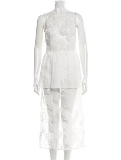 Pre-owned Baum Und Pferdgarten Lace Pattern Long Dress W/ Tags In White