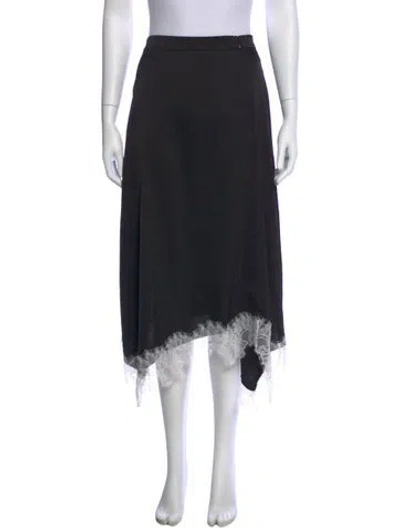 Pre-owned Baum Und Pferdgarten Lace Pattern Midi Length Skirt In Black