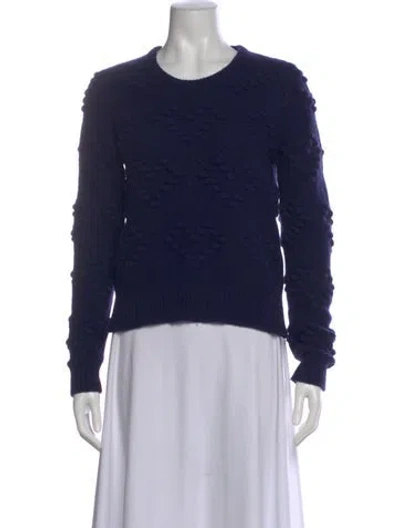 Pre-owned Baum Und Pferdgarten Lambswool Scoop Neck Sweater In Blue