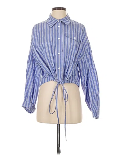 Pre-owned Baum Und Pferdgarten Long Sleeve Blouse In Blue