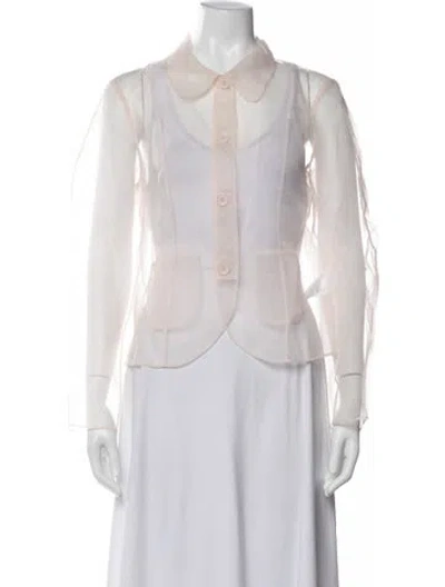 Pre-owned Baum Und Pferdgarten Long Sleeve Button-up Top In Pink