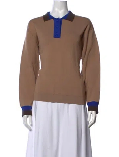 Pre-owned Baum Und Pferdgarten Long Sleeve Polo In Brown