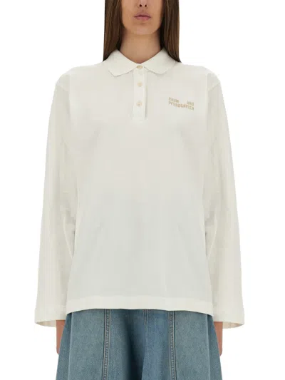Baum Und Pferdgarten Loose Fit Women's Polo Shirt In White