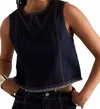 Baum Und Pferdgarten Madi Top In Denim Dark In Blue