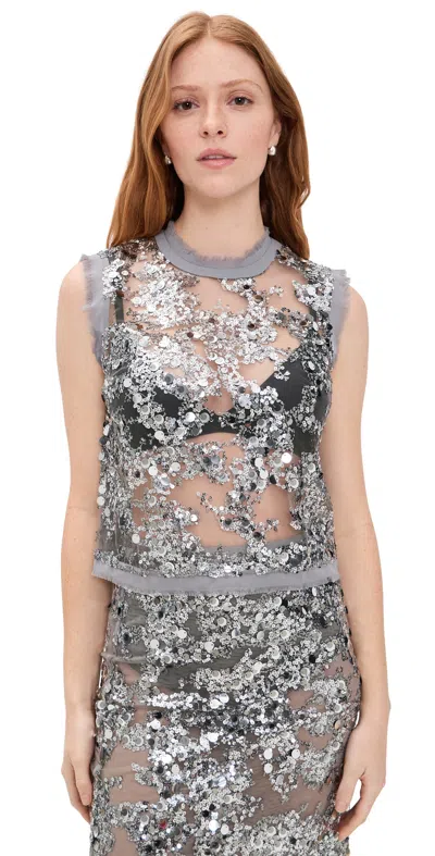 Baum Und Pferdgarten Manira Sequin Blouse Grey Sequins