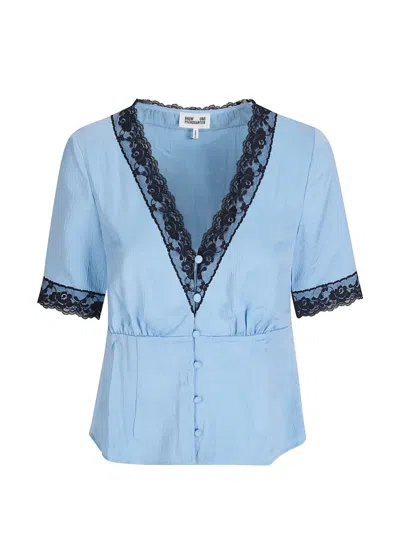 Baum Und Pferdgarten Melonie V-neck Top In Blue