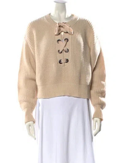 Pre-owned Baum Und Pferdgarten Merino Wool Crew Neck Sweater In Neutral
