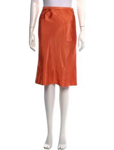 Pre-owned Baum Und Pferdgarten Midi Length Skirt In Orange