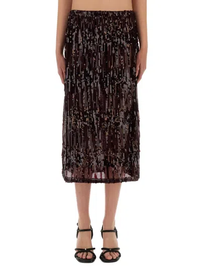 Baum Und Pferdgarten Midi Skirt Jaino In Brown