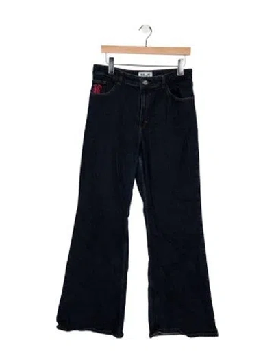 Pre-owned Baum Und Pferdgarten Mid-rise Flared Jeans In Blue