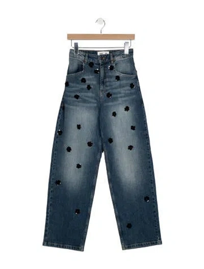 Pre-owned Baum Und Pferdgarten Mid-rise Straight Leg Jeans In Blue