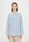 Baum Und Pferdgarten Milo Shirt In Breezy Blue Stripe In Blue