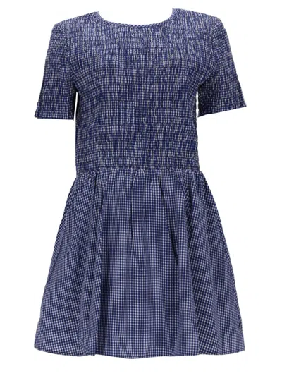 Baum Und Pferdgarten Assandra Organic Cotton Mini Dress In Blue