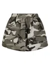 Baum Und Pferdgarten Mini Skirt With Logoed Silver Buttons And Front Pockets In Multi