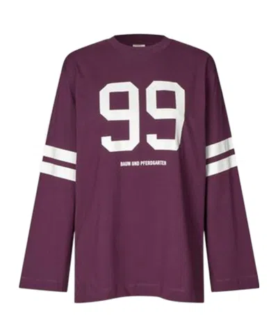 Baum Und Pferdgarten Minimalist Long-sleeve Sweatshirt In Purple