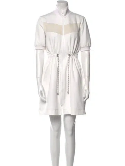 Pre-owned Baum Und Pferdgarten Mock Neck Mini Dress In Neutral