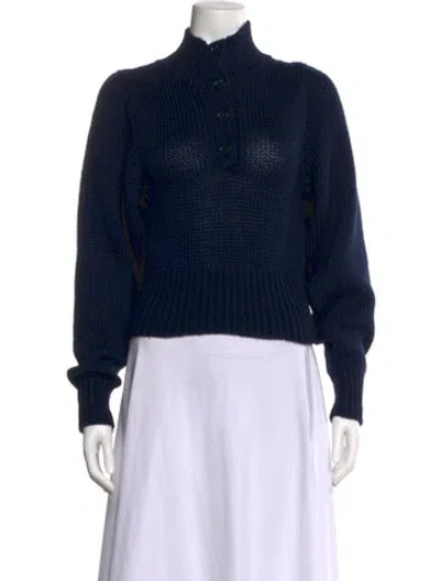 Pre-owned Baum Und Pferdgarten Mock Neck Sweater In Blue