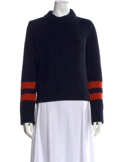 Pre-owned Baum Und Pferdgarten Mock Neck Sweater In Blue