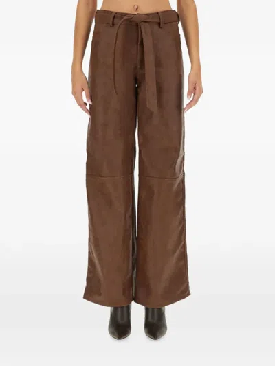 Baum Und Pferdgarten Nadene Belted-waist Trousers In Brown