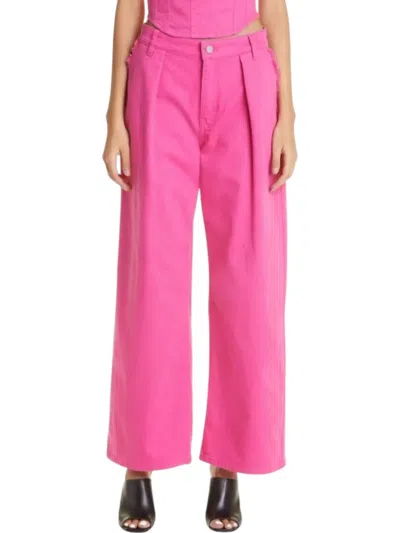 Baum Und Pferdgarten Nakita Wide Leg Trouser Jean In Shocking Pink