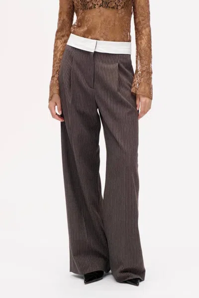 Baum Und Pferdgarten Neyat Trouser Pant In Brown Pinstripe