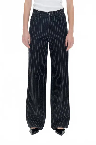 Baum Und Pferdgarten Nini Pant In Black Pinstripe Denim