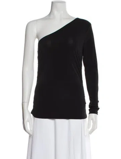 Pre-owned Baum Und Pferdgarten One-shoulder Long Sleeve Top In Gray