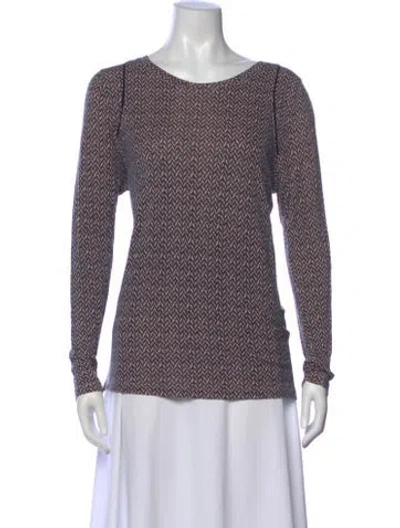 Pre-owned Baum Und Pferdgarten Patterned Crew Neck Top In Pink