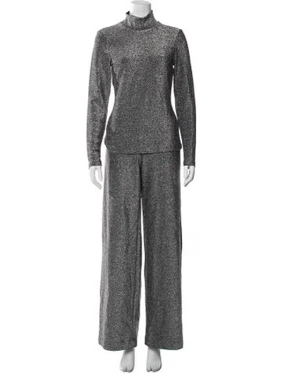 Pre-owned Baum Und Pferdgarten Patterned Glitter Accents Pant Set W/ Tags In Gray