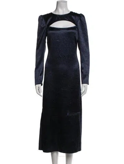 Pre-owned Baum Und Pferdgarten Patterned Midi Length Dress In Blue
