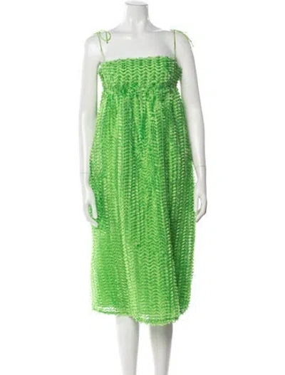 Pre-owned Baum Und Pferdgarten Patterned Midi Length Dress In Gray
