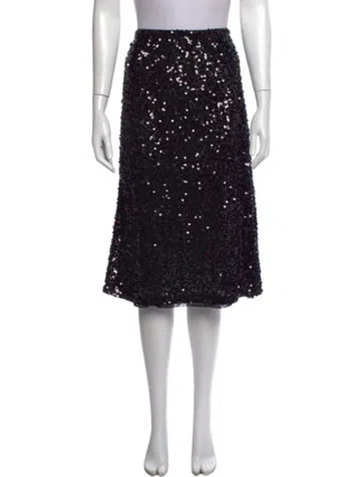 Pre-owned Baum Und Pferdgarten Patterned Midi Length Skirt In Black