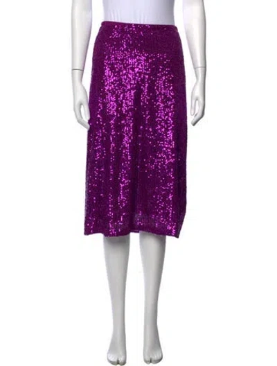 Pre-owned Baum Und Pferdgarten Patterned Midi Length Skirt In Purple