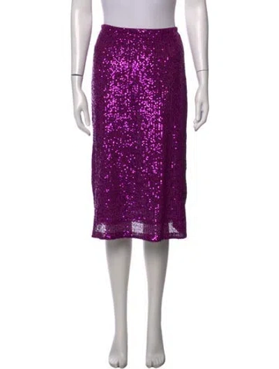 Pre-owned Baum Und Pferdgarten Patterned Midi Length Skirt In Purple