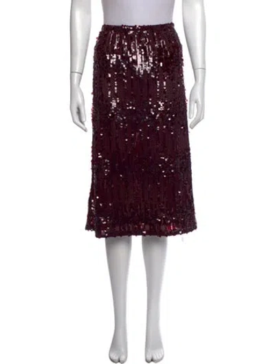 Pre-owned Baum Und Pferdgarten Patterned Midi Length Skirt In Purple