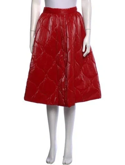 Pre-owned Baum Und Pferdgarten Patterned Midi Length Skirt In Red