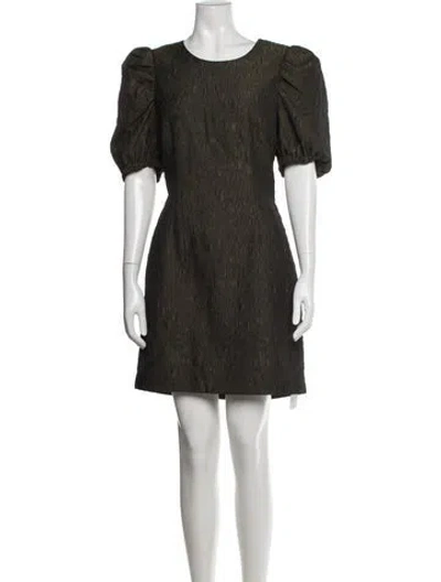 Pre-owned Baum Und Pferdgarten Patterned Mini Dress In Green