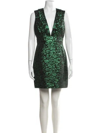 Pre-owned Baum Und Pferdgarten Patterned Mini Dress In Green